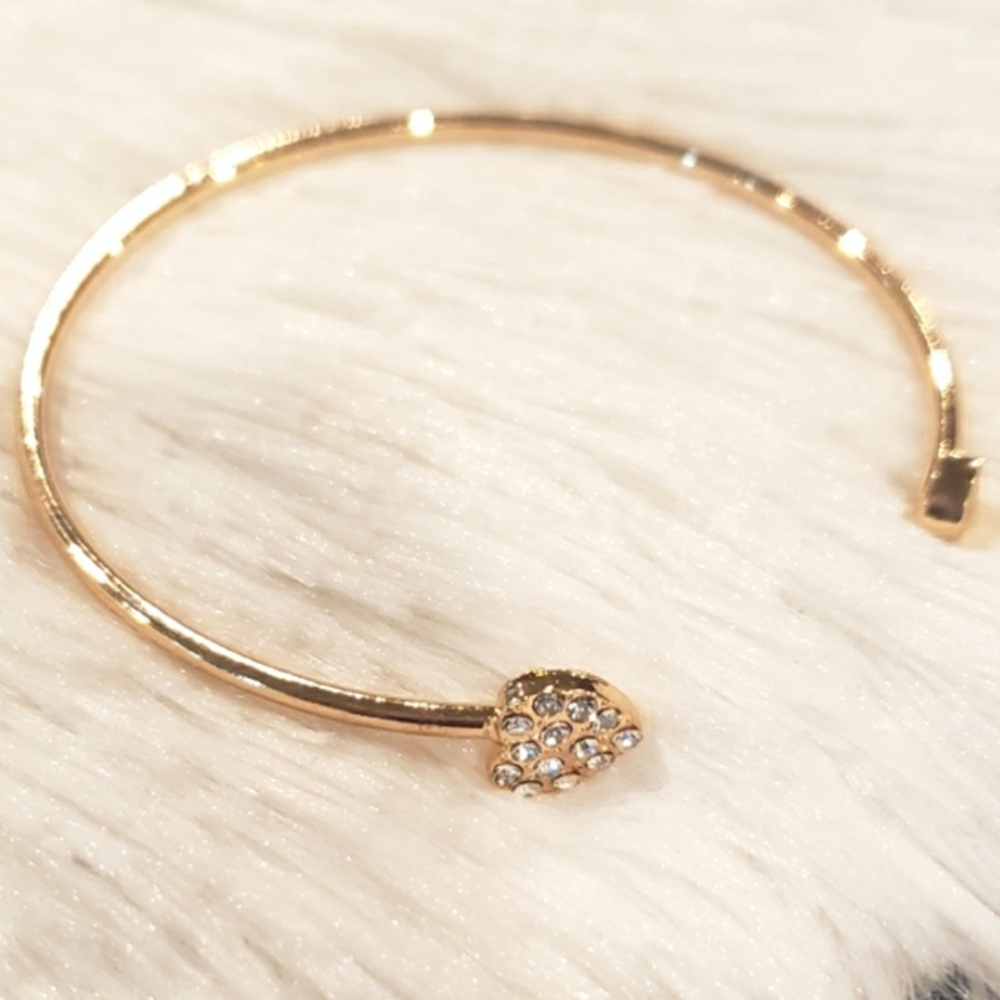 Rhinestone Heart Bracelet